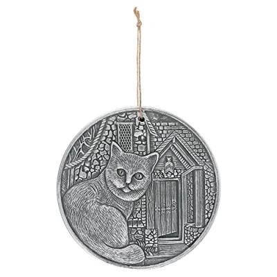 Image of Lisa Parker What Lies Within Terracotta Circular Plaque (One Size) (Silver)