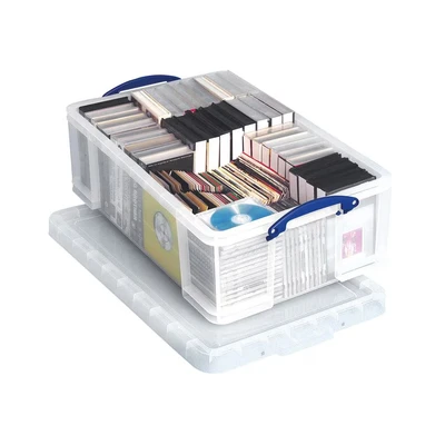 Image of Really Useful 50L Plastic Storage Box W710xD440xH230mm Clear