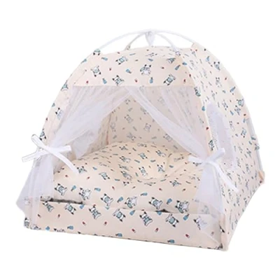 Image of TTTLLNN Teepee for Dogs and Cats Bed Small Sleeping Tent Portable Breathable Easy to Carry