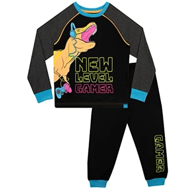Image of Harry Bear Boys Pyjamas Gaming Black 10 11 Years
