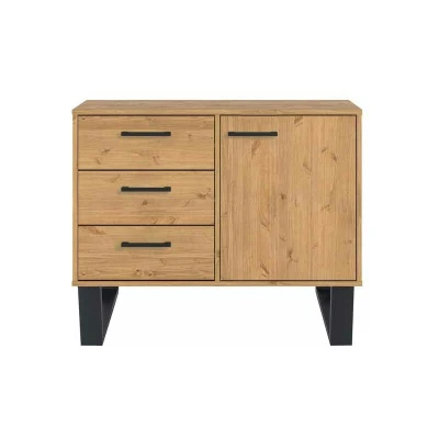 Image of Ace &amp; K Tocos Pine Small Sideboard with 1 Door, 3 Drawers