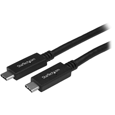 Image of StarTech.com USB 3.1 Type C Cable 6 ft / 2m with Power Delivery (USB PD) Pass Through Charging Charger (USB315CC2M)