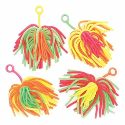 Image of Baker Ross FE348 Noodle Yoyo Balls, Multicolour, One Size