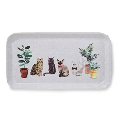 Image of Cooksmart British Designed Small Serving Tray Dinner For Multiple Uses Around The Home Trays Food Or Drinks Curious Cats