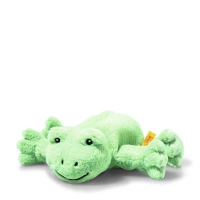 Image of Steiff Cappy Frog light green 20 cm, soft cuddly Friends, Stuffed Animal Frog, fluffy Plush Toy for playing &amp; cuddling, made of gentle Baby Skin, Machine washable