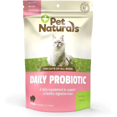 Image of Pet Naturals Daily Probiotic for Cats, 30 Chews Digestive and Immune Support Supplement Cats