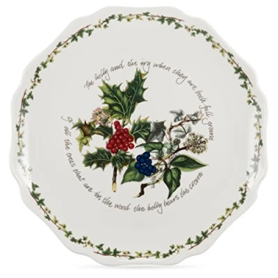 Image of Portmeirion The Holly &amp; Ivy Scalloped Platter