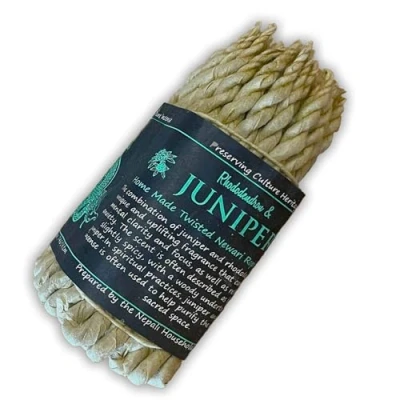 Image of Ancient Wisdom Pure Herbs Rope Incense Authentic Nepali Rhododendron &amp; Juniper Blend, Handmade for Aromatic Ambience in Stupas Homes, Traditional Himalayan Craftsmanship
