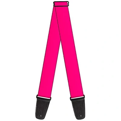 Image of Buckle Down GS W31415 Guitar Strap Neon Pink Print 2&quot; Wide 29 54&quot; Length
