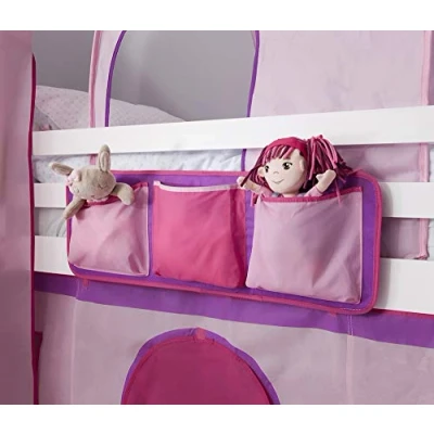 Image of Noa and Nani Bed Tidy/Pocket Organiser for Midsleeper Cabin Bunk NW (Pink Hideaway)