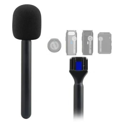 Image of JCMOYUTY Stand for Magnet Handheld Mic Mount Hollyland LARK M2 M2S M1 MAX C1 150 Wireless Lavalier Microphone Interview Handle Adapter