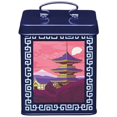 Image of KitchenCraft World of Flavours Airtight Metal Food Storage Container, 11 x 14 cm (4.5&quot; 4.5&quot; 5.5&quot;) Blue
