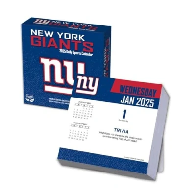Image of Turner Sports New York Giants 2025 Box Calendar (25998053050)
