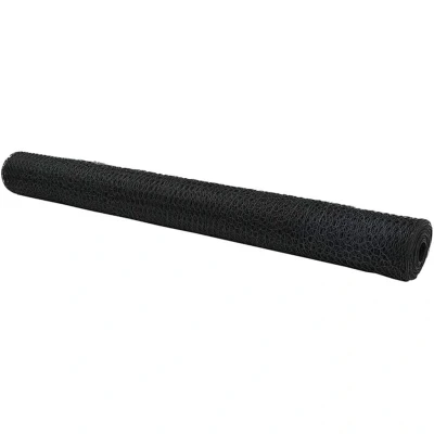 Image of vidaXL Hexagon Fence Grey 1.2x10 m Steel
