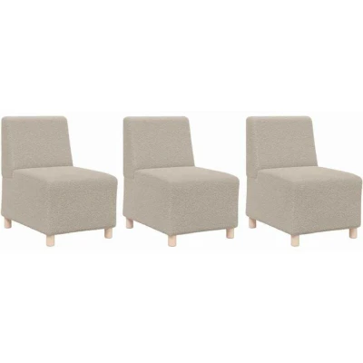 Image of Sofa Chiar 3 pcs Light grey 55 x 74 82 cm Corduroy fabric Vidaxl