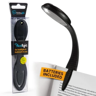 Image of Gifts for Readers &amp; Writers Flexilight 2 in 1 LED Reading Light Clip On Bookmark Book Lamp Children Adults Essential Accessories Gift Lovers