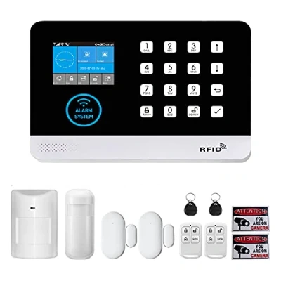 Image of JCHENG Wireless 4G and WiFi Alarm System Kit Home Office Burglar