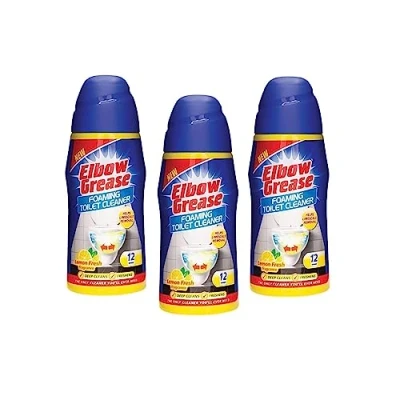 Image of 3 x Elbow Grease Foaming Toilet Cleaner, Deep Cleaning Action, Lemon Fresh Fragrance 500g