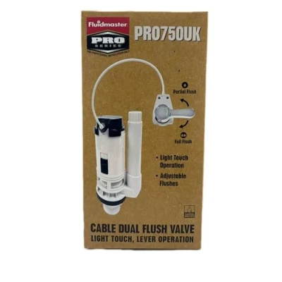 Image of Fluidmaster Pro750Uk Pro Lever Cable 350 Dual Flush Valve 1 1/2 Inch Outlet