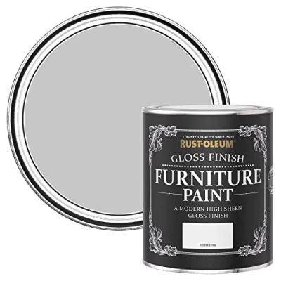 Image of Rust Oleum Off White Furniture Paint in Gloss Finish Moonstone 750ml