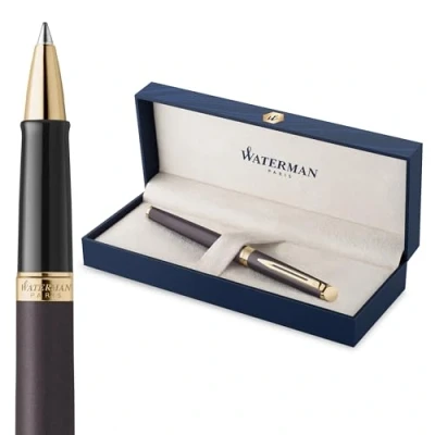 Image of Waterman Hémisphère Rollerball Pen Lava Black (The Understated Edit Collection) Fine Point with Ink Gift Box