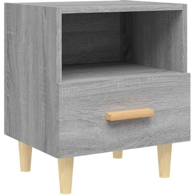 Image of vidaXL Bedside Cabinet Grey Sonoma 40x35x47 cm