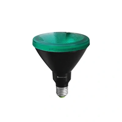 Image of PAR38 LED 15 W 230 V E27 30 Green IP65 Reflector Lamp (Replacement Option 60 80 W) for Garden Spots, Spotlights, Spikes, Ground Spike Outdoor Lamps