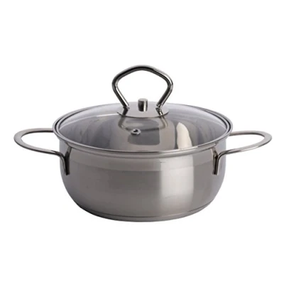 Image of Edco Pan+Glass lid 16x7,5cm SS 1,4L, Silver, 16 x 7.5 cm