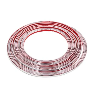 Image of sourcingmap 12m x 8mm Chrome Trim Strip Car Door Edge Guard Protector