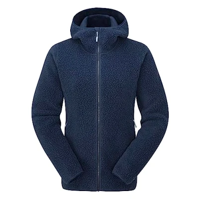 Image of Rab Women’s Shearling Hoody Fleece for Hiking, Camping, &amp; Climbing Deep Ink 12