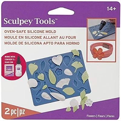 Image of Sculpey APM 62 Flexible Push Mold Flowers