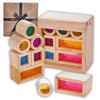 Image of Jaques of London Wooden Blocks Sensory Toys for Babies Sound Baby Since 1795