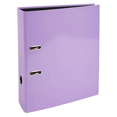 Image of Exacompta Ref 53565E Aquarel Collection A4 Lever Arch File 80mm Spine, Suitable for Documents, Holds Up To 800 Sheets of 80gsm Paper Mauve