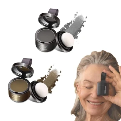 Image of Waverlo Magic Root Cover Up, Hairline Shadow Powder Waverly Blonde, Instant Hair Shading Powder, Touch up Toppers (Gray+Coffee)