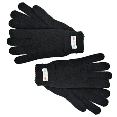 Image of 2 Pack Ladies Thinsulate Knitted Gloves GL137 Black