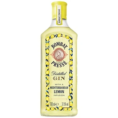 Image of Bombay Citron Pressé Premium Distilled Lemon Flavoured Gin, 37.5% ABV, 70cl / 700ml, Vapour Infused With The Finest Mediterranean Lemons