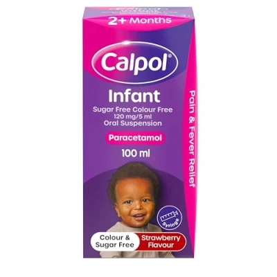 Image of Calpol Infant Sugar Free &amp; Colour Free, Strawberry Flavour, 2+ Months, 100 ml