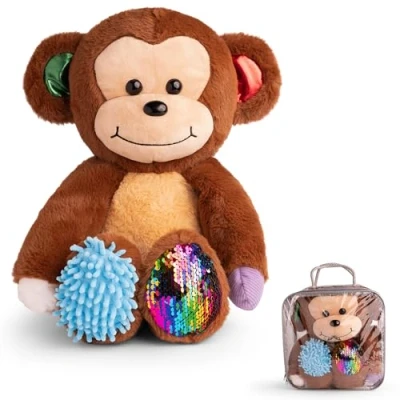 Image of ODOXIA Sensory Monkey Stuffed Animal Plush Toy Fidget for Kids Great Needs Animals Children Pillow