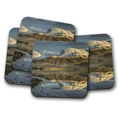 Image of 4 Set Ben Nevis Coaster Scottish Highland Mountain Scotland #15662
