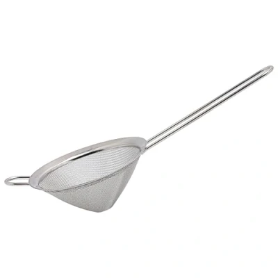 Image of Buckingham Stainless Steel Fine Mesh Conical Strainer Sieve for Baking Rust Free, Dishwasher Safe (14cm)