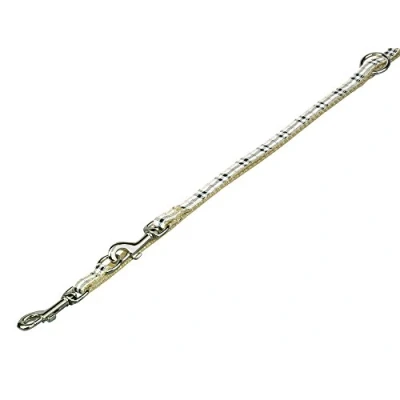 Image of Nobby Training Leash Tartan, 200 cm/ 10 mm, Beige