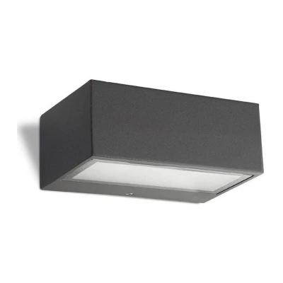 Image of Nemesis Aluminium 1 Light Outdoor Wall Urban grey IP44