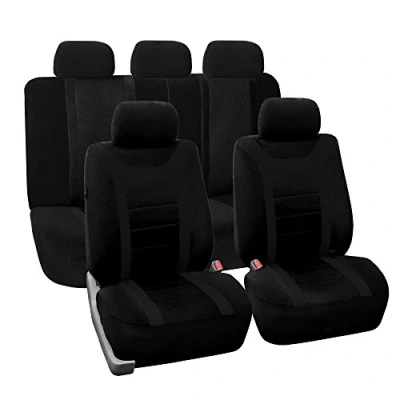 Image of FH GROUP FB070BLACK115 Car Seat Covers, Set of 11, Black