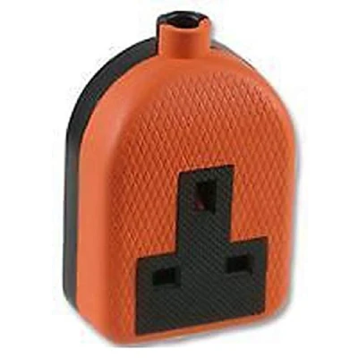 Image of K M Electronics® 1 Gang Way Single Electrical Trailing 13A 13 AMP Socket Orange