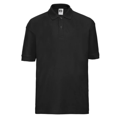 Image of Russell Athletic Childrens Unisex Childrens/Kids Pique Polo Shirt (Black) Size 3 4Y