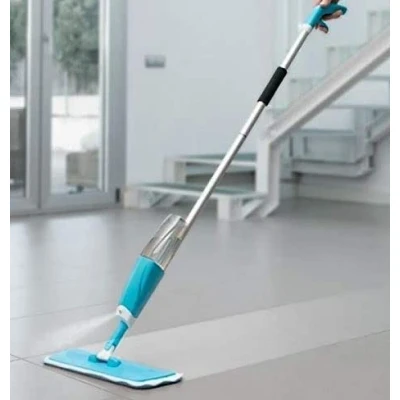 Image of Spray Mops for Floors Microfibre Flat Floor Mop with Dry Wet Hardwood Laminate Tiles Floors, Dust Reusable Microfiber Pads &amp; Refillable Bottle (Blue)