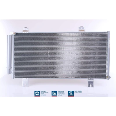 Image of 80100T5B003 Condenser NISSENS 941039 with dryer Aluminium 737mm R1234yf HONDA: JAZZ 4