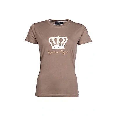 Image of Hkm Women&#039;s Lavender Bay Crown T Shirt, Taupe, S