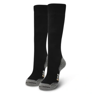 Image of EDZ Merino Wool Calf Length Boot Socks (UK, Numeric, 6, 8, Regular, black)