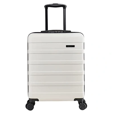 Image of Cabin Max Anode Suitcase 55x40x20 Built in Lock, Lightweight, Hard Shell, 8 Wheels, Suitable for Ryanair, Easyjet, Jet 2 Paid Carry on (Arctic White, 55 x 40 20 cm)